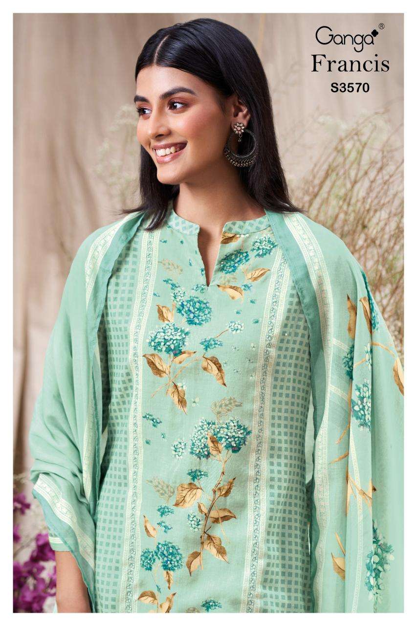 Ganga francis 3570 Dress materials wholesale market Mumbai