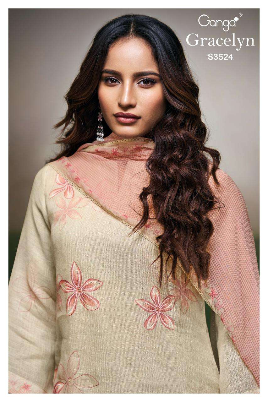 Ganga gracelyn 3524 Ladies dress materials wholesale suppliers
