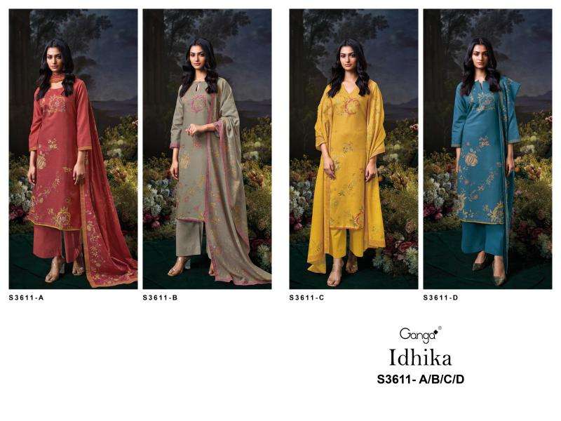 Ganga idhika 3611 Ladies dress material stores in Hyderabad 