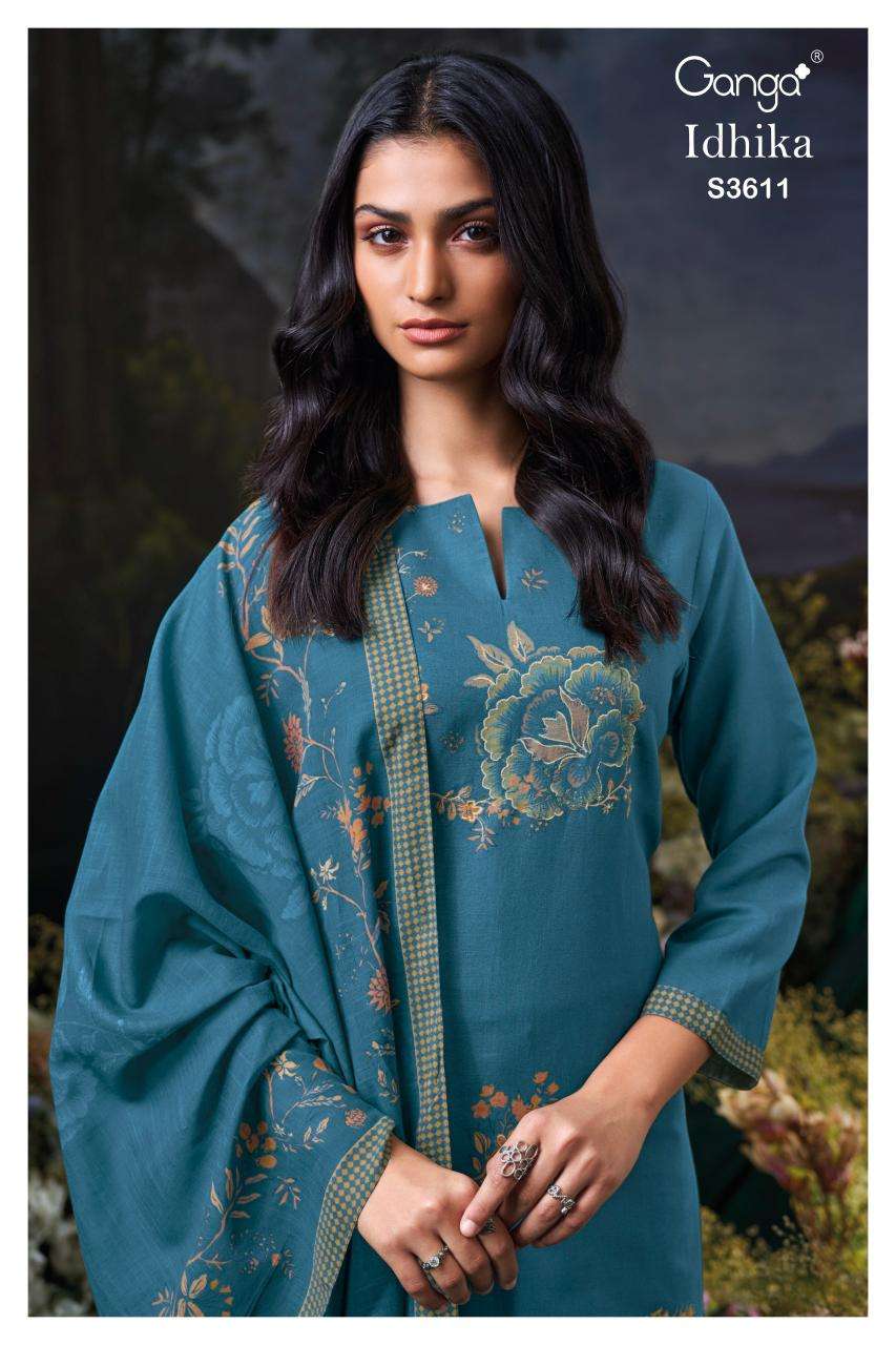 Ganga idhika 3611 Ladies dress material stores in Hyderabad 