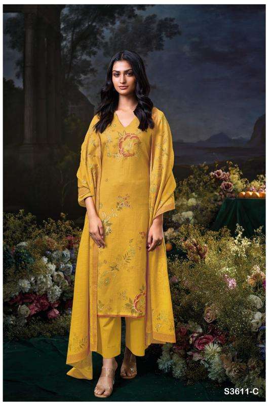 Ganga idhika 3611 Ladies dress material stores in Hyderabad 