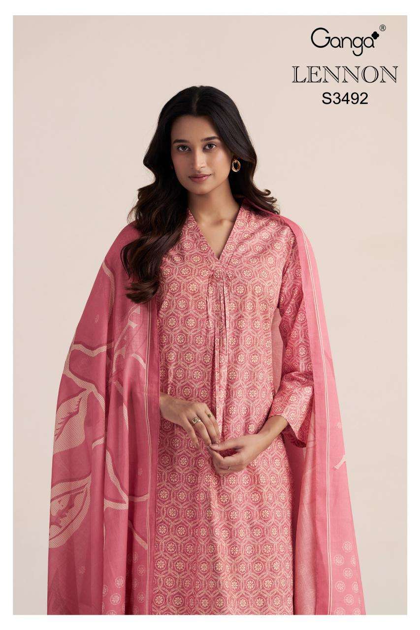 Ganga lennon 3492 Bulk wholesale dress materials in India