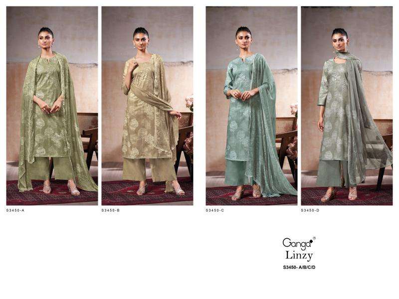 Ganga linzy 3450 Dress material manufacturers in Bangalore