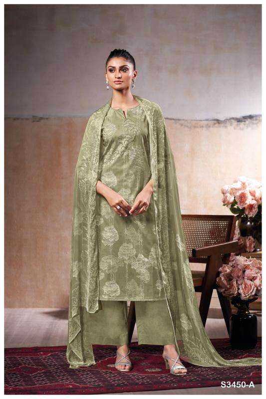 Ganga linzy 3450 Dress material manufacturers in Bangalore
