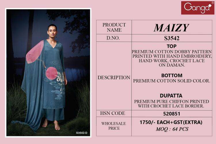 Ganga maizy 3542 Indian wholesale salwar kameez supplier