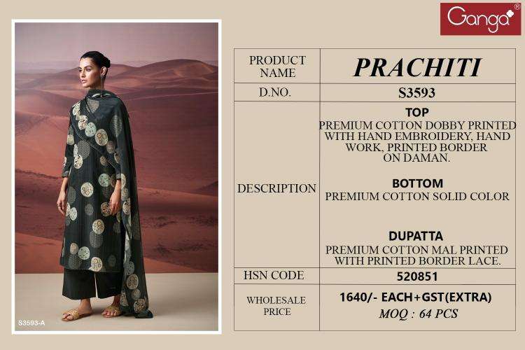 Ganga prachiti 3593 salwar kameez manufacturers in delhi