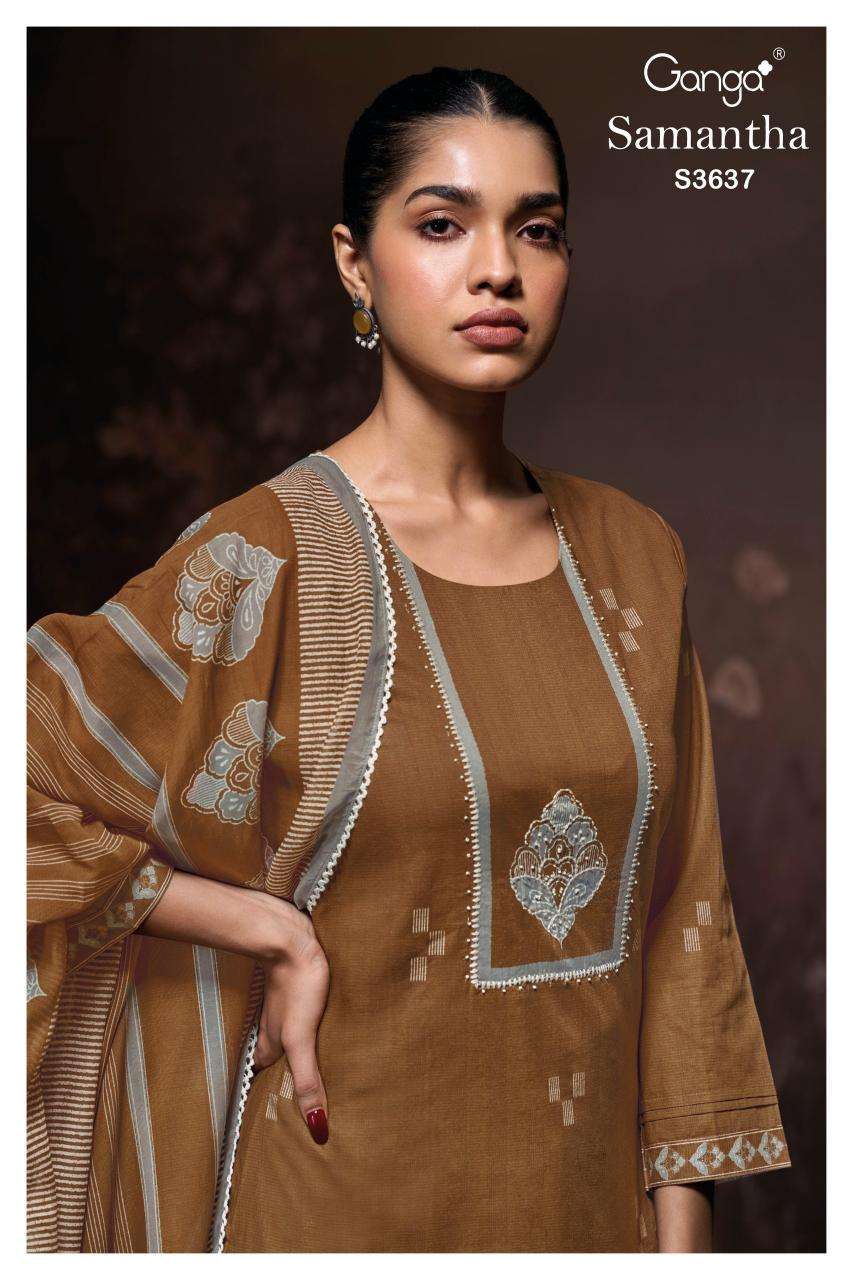 Ganga samantha 3637 Wholesale designer dress materials in Vadodara