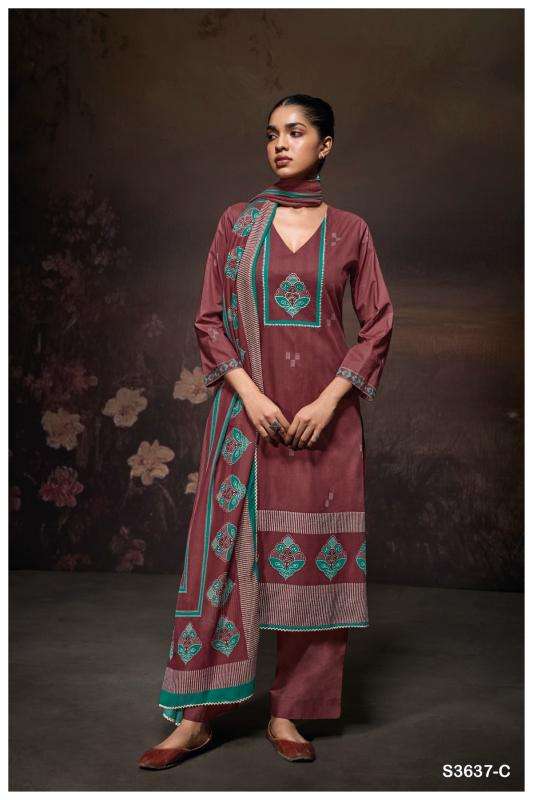 Ganga samantha 3637 Wholesale designer dress materials in Vadodara