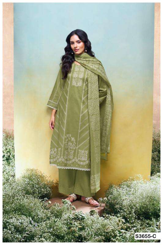 Ganga sanuli 3655 Cotton dress materials manufacturers in ahmedabad