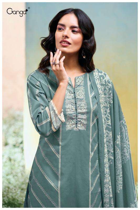 Ganga sanuli 3655 Cotton dress materials manufacturers in ahmedabad