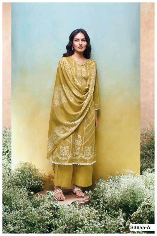 Ganga sanuli 3655 Cotton dress materials manufacturers in ahmedabad