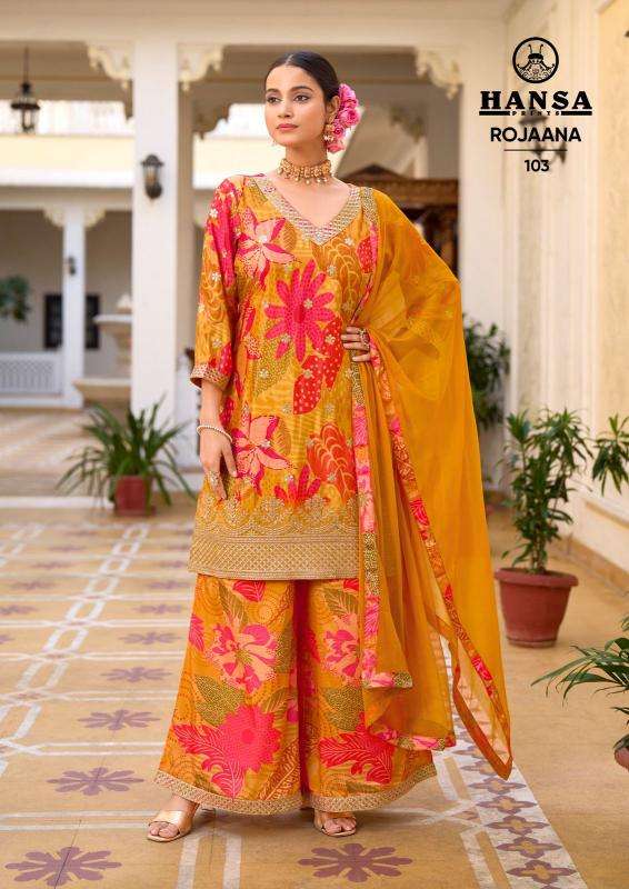 Hansa rojaana chinon digital Lawn suits wholesale suppliers in Bangalore