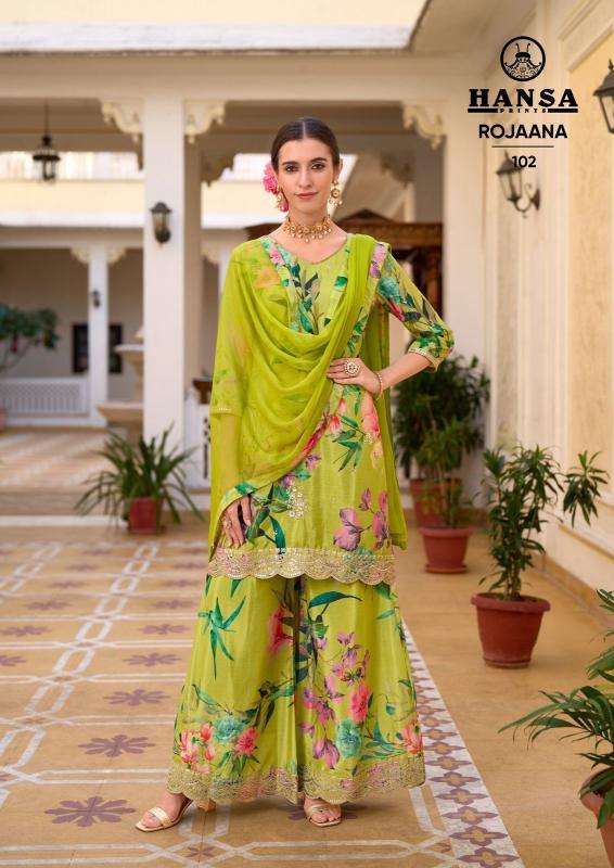 Hansa rojaana chinon digital Lawn suits wholesale suppliers in Bangalore