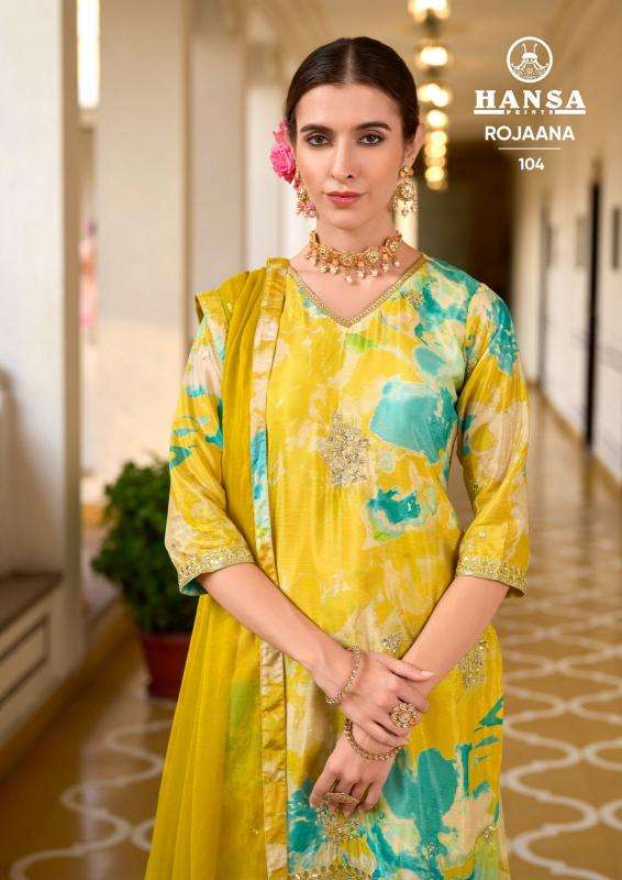 Hansa rojaana chinon digital Lawn suits wholesale suppliers in Bangalore