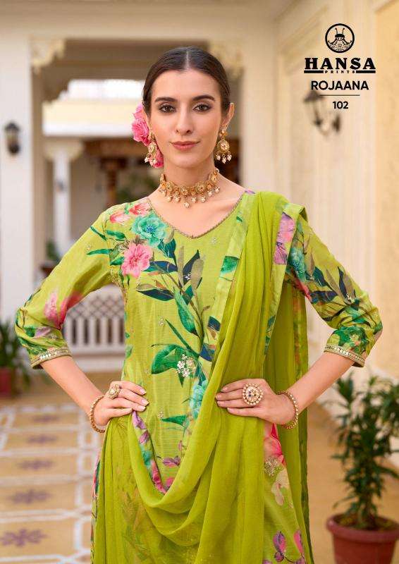 Hansa rojaana chinon digital Lawn suits wholesale suppliers in Bangalore