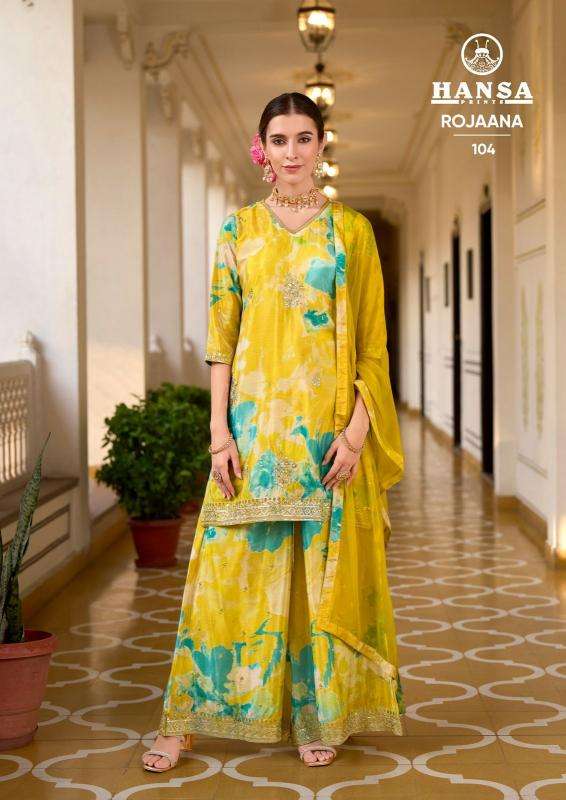 Hansa rojaana chinon digital Lawn suits wholesale suppliers in Bangalore