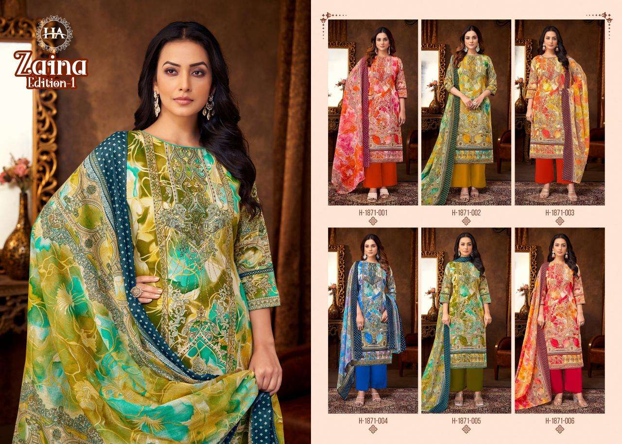 Harshit fashion hub by alok suit zaina vol 1 Bulk dress materials