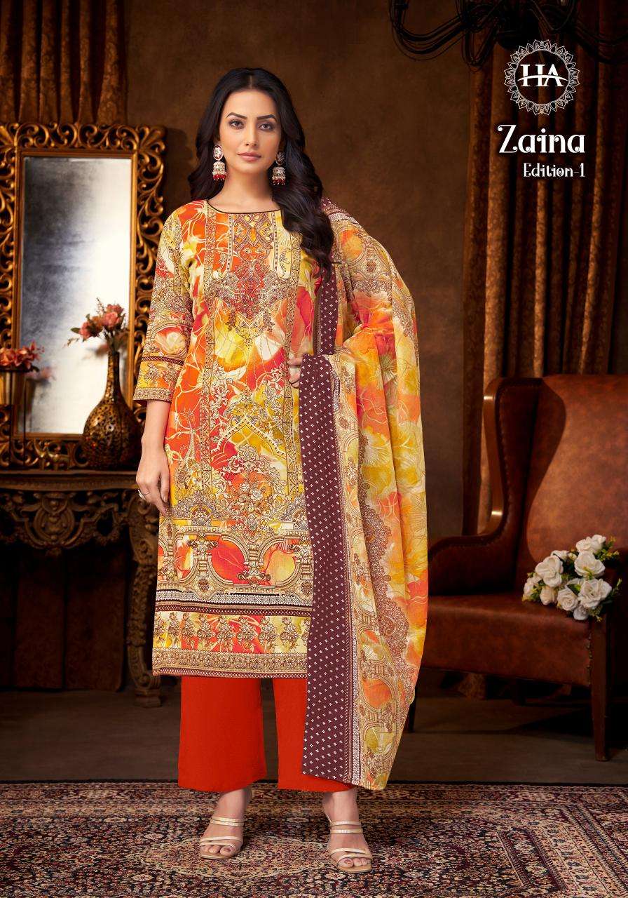 Harshit fashion hub by alok suit zaina vol 1 Bulk dress materials