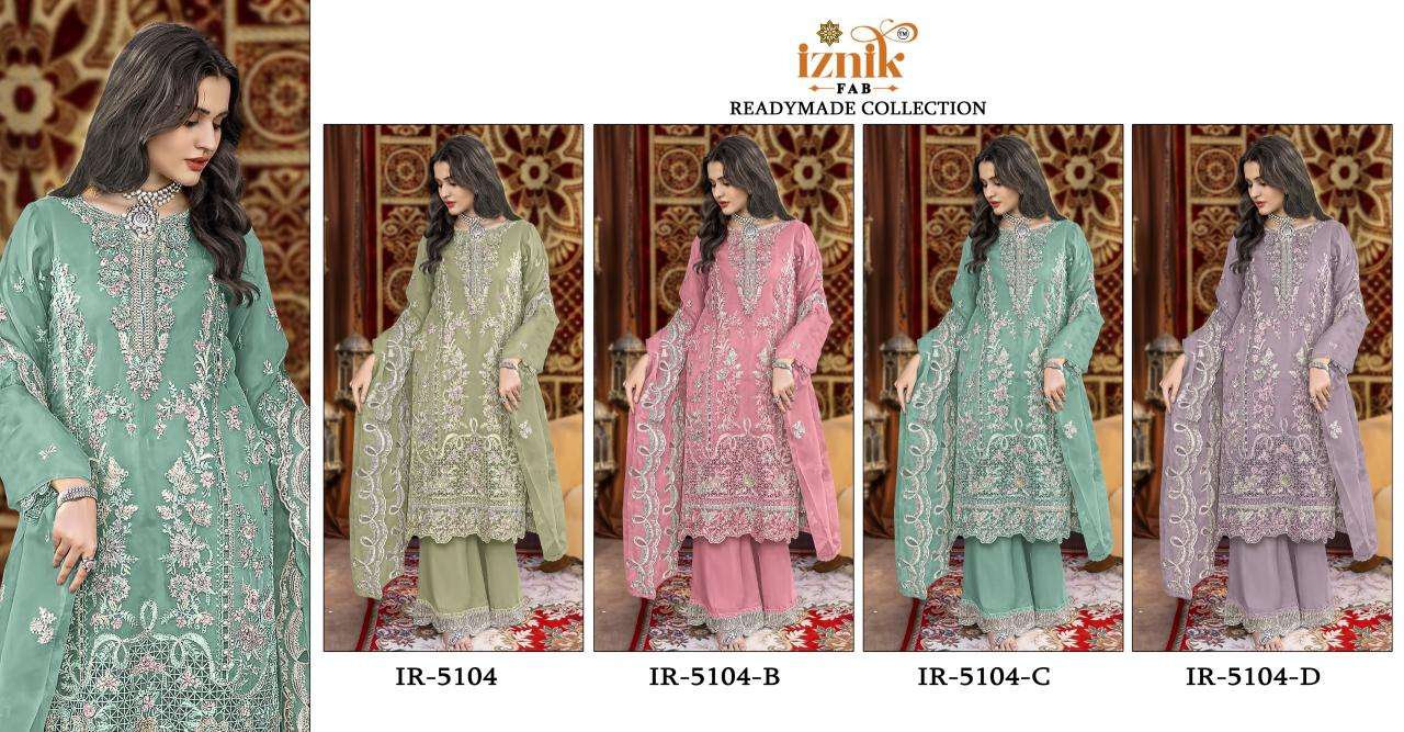 Iznik fab heavy organza Designer Salwar Kameez in bulk