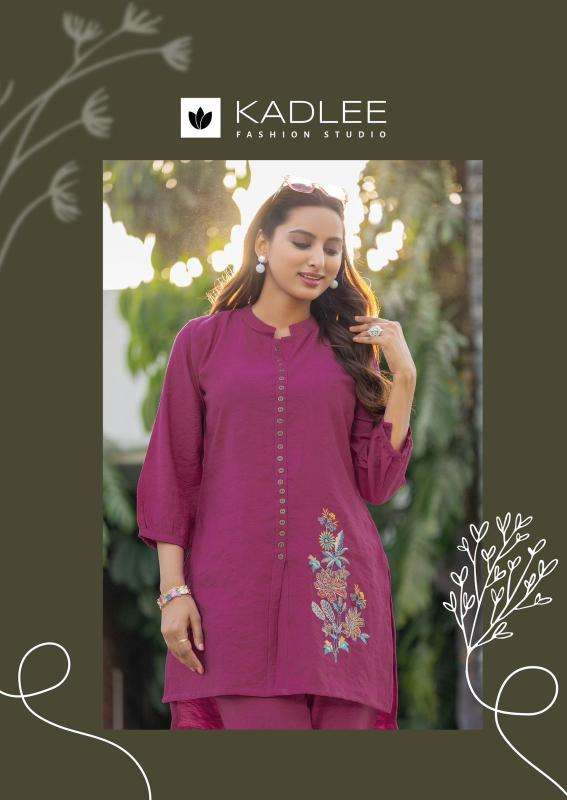 Kadlee erina viscose coord set  ladies kurti manufacturer in surat 