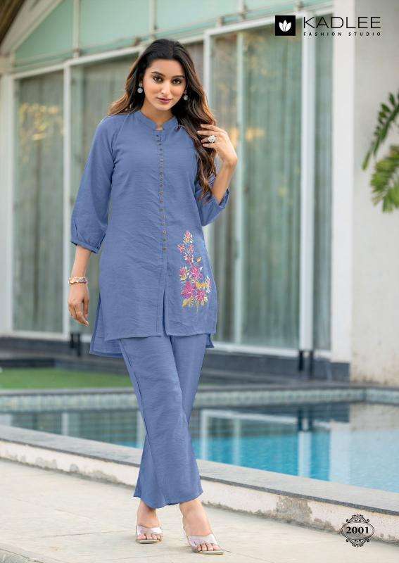 Kadlee erina viscose coord set  ladies kurti manufacturer in surat 