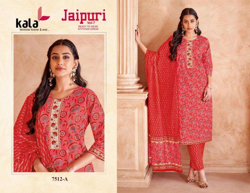 Kala jaipuri vol-7 Designer kurti wholesalers in Hyderabad