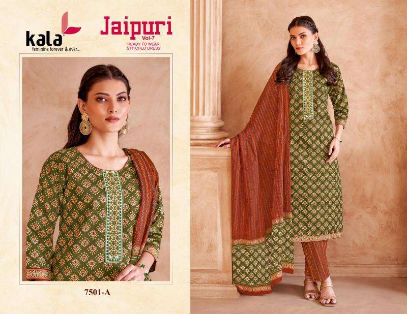 Kala jaipuri vol-7 Designer kurti wholesalers in Hyderabad