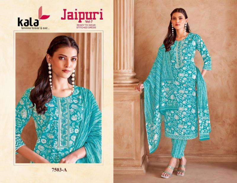 Kala jaipuri vol-7 Designer kurti wholesalers in Hyderabad