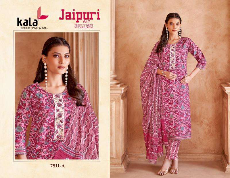 Kala jaipuri vol-7 Designer kurti wholesalers in Hyderabad