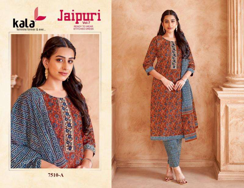 Kala jaipuri vol-7 Designer kurti wholesalers in Hyderabad