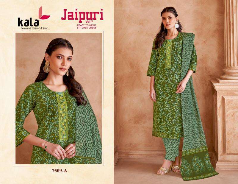 Kala jaipuri vol-7 Designer kurti wholesalers in Hyderabad