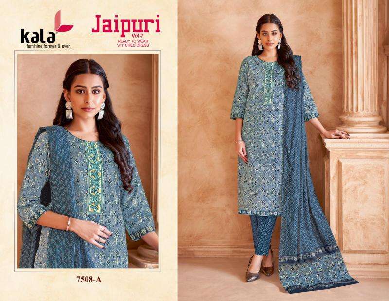 Kala jaipuri vol-7 Designer kurti wholesalers in Hyderabad