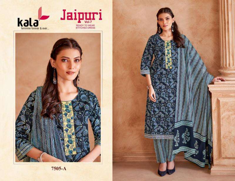 Kala jaipuri vol-7 Designer kurti wholesalers in Hyderabad