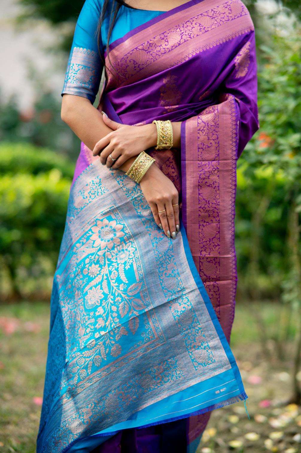 Kapdathread Soft banarasi katan silk pattu Designer saree wholesaler in Kolkata