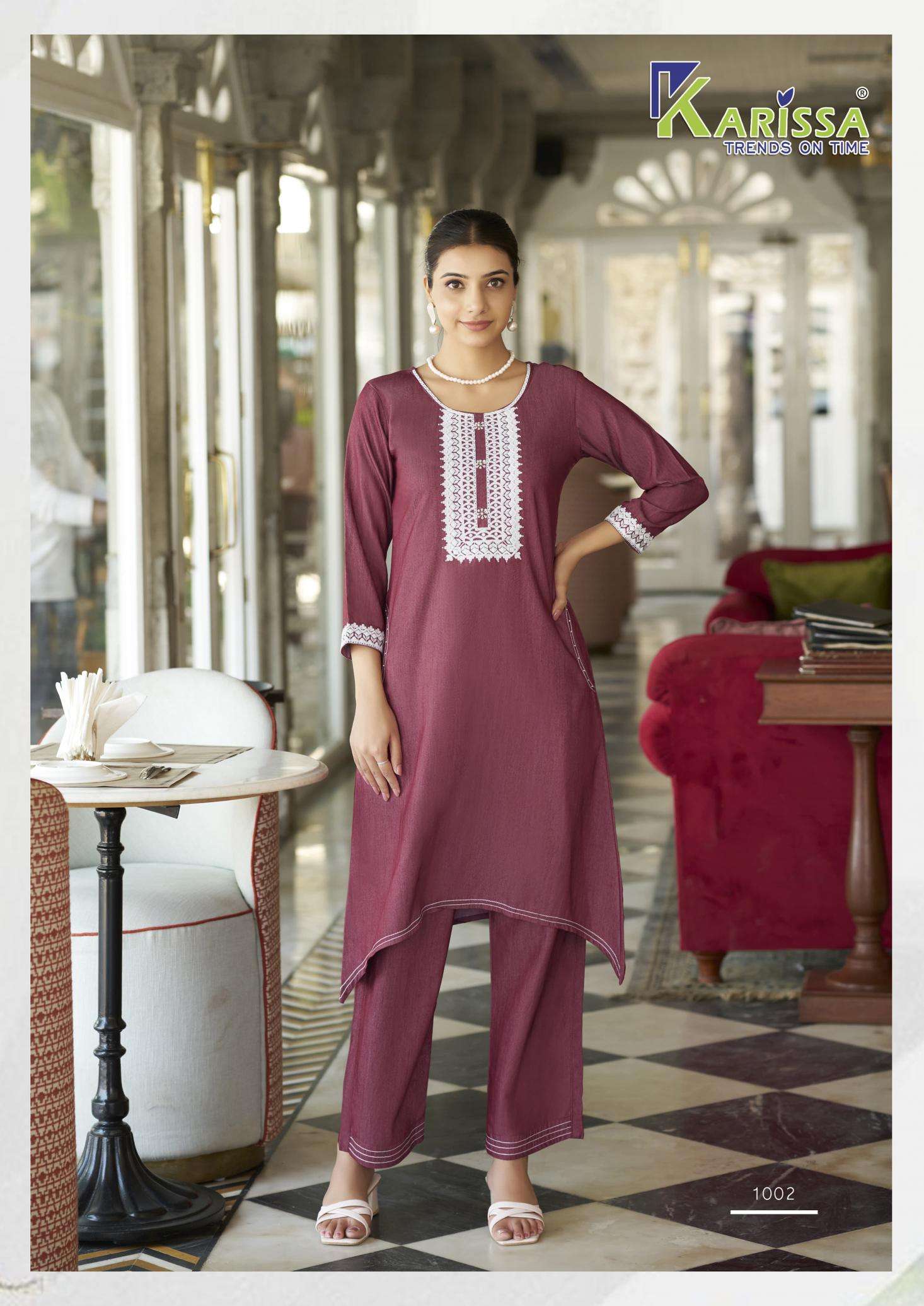 Karissa aditi coord set designer kurtis manufacturers in surat