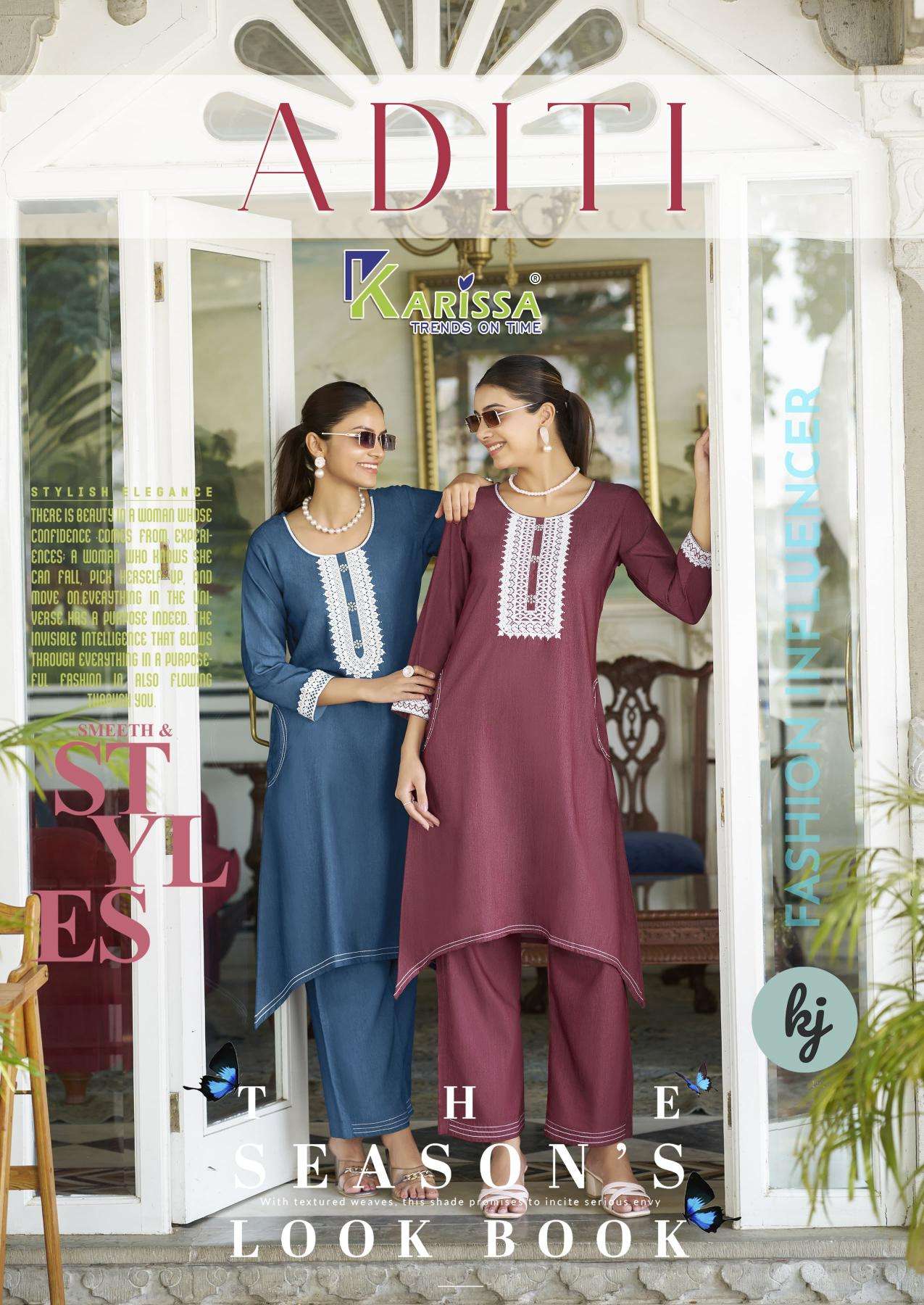 Karissa aditi coord set designer kurtis manufacturers in surat