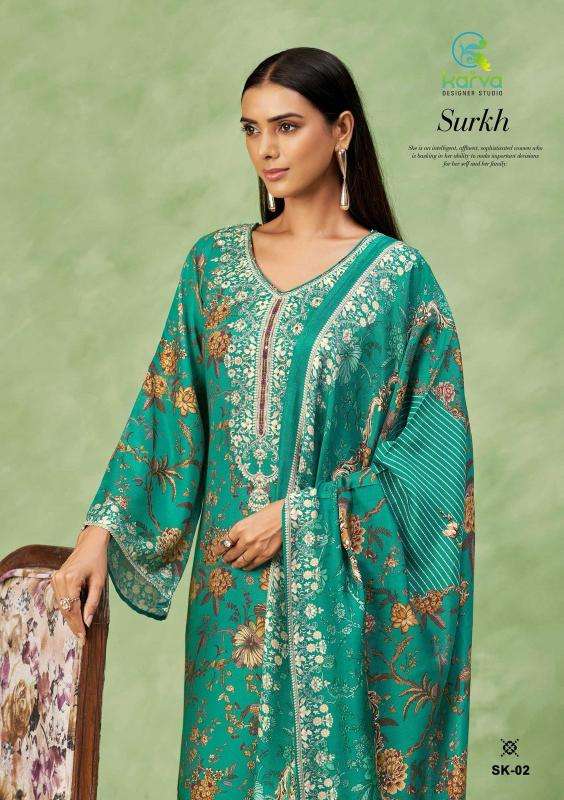 Karva designer studio surkh vol 2 Best dress material shop in Kolkata