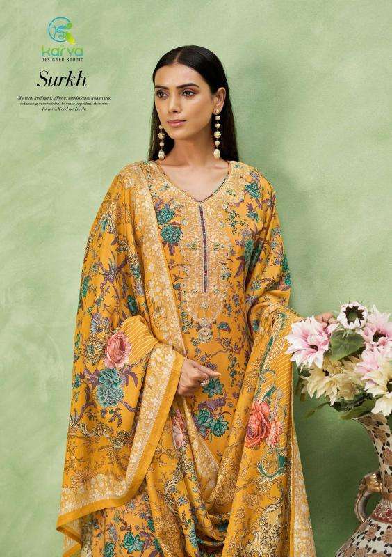 Karva designer studio surkh vol 2 Best dress material shop in Kolkata