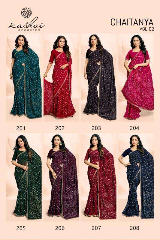 Kashvi creation chaitanya vol 2  Ladies sarees wholesale in Delhi
