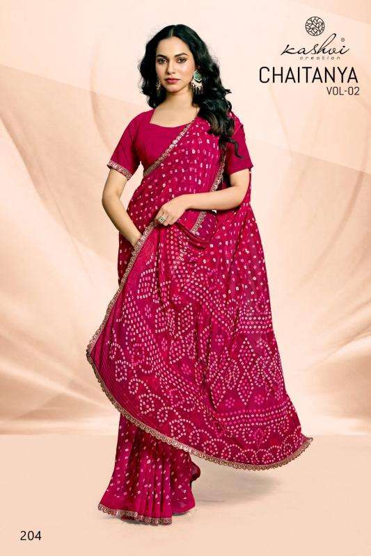 Kashvi creation chaitanya vol 2  Ladies sarees wholesale in Delhi