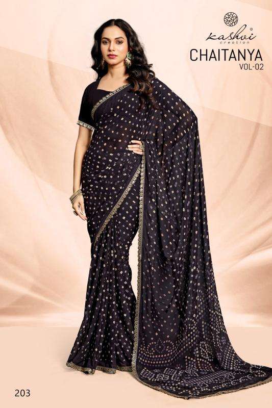 Kashvi creation chaitanya vol 2  Ladies sarees wholesale in Delhi