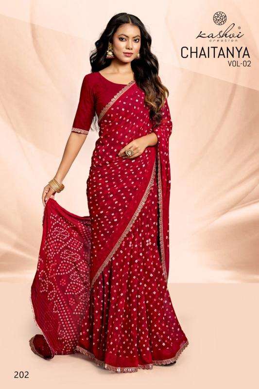 Kashvi creation chaitanya vol 2  Ladies sarees wholesale in Delhi