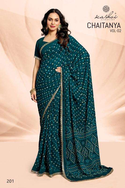 Kashvi creation chaitanya vol 2  Ladies sarees wholesale in Delhi