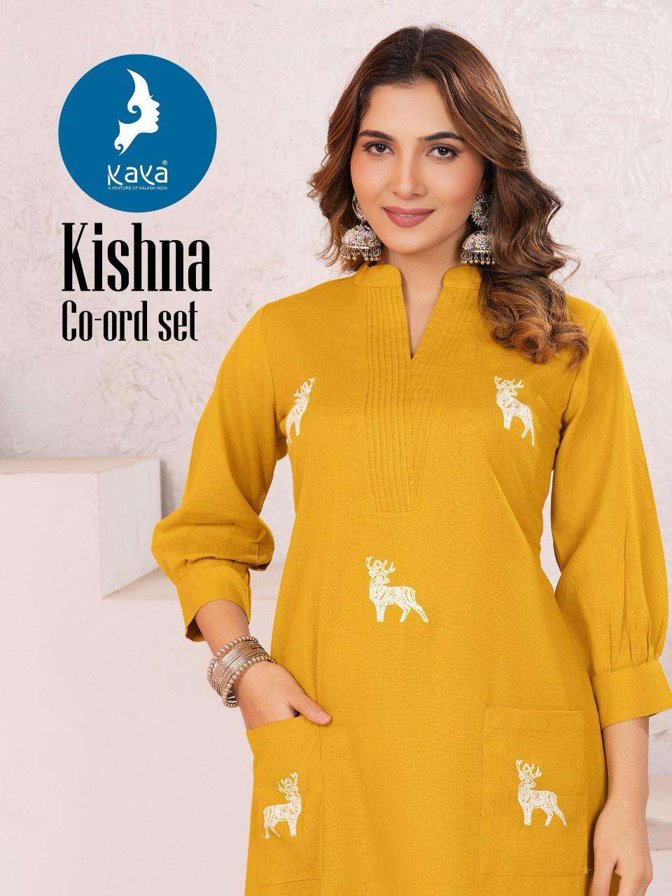 Kaya kurti kishna cotton flex coord set high quality designer kurti manufacturer in surat