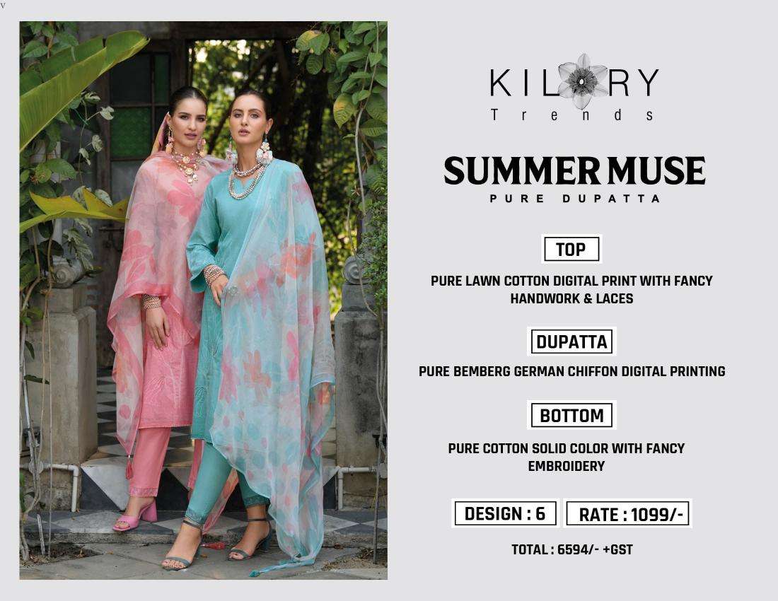 Kilory trends summer mous Best wholesale dress materials in Surat