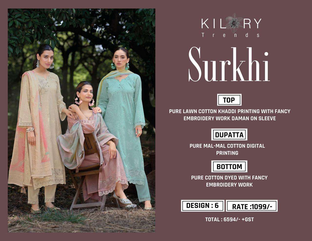 Kilory trends surkhi Bulk Salwar Kameez suppliers