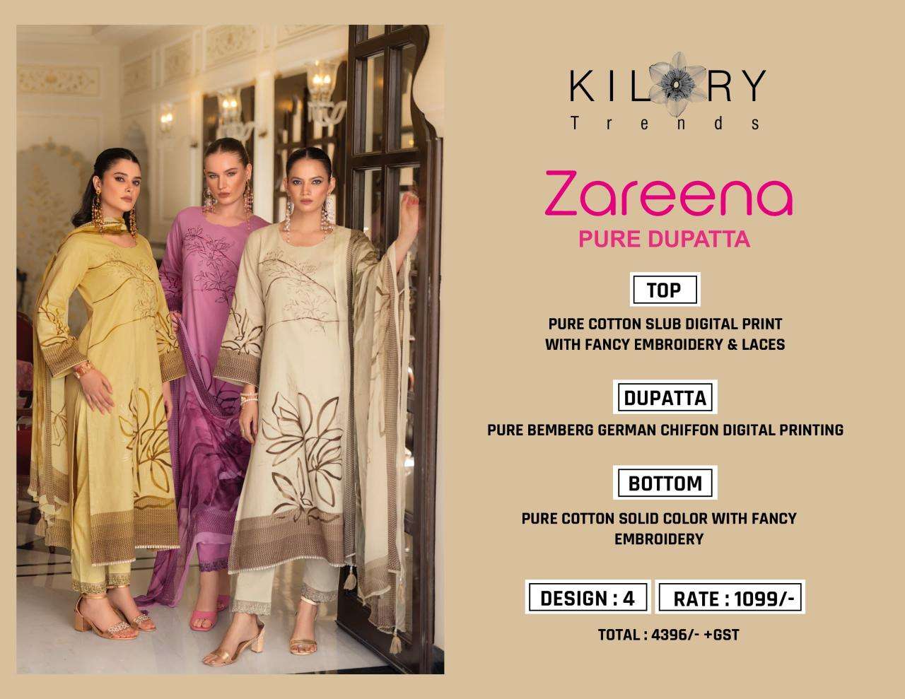 Kilory trends zareena Wholesale salwar suits in Mumbai