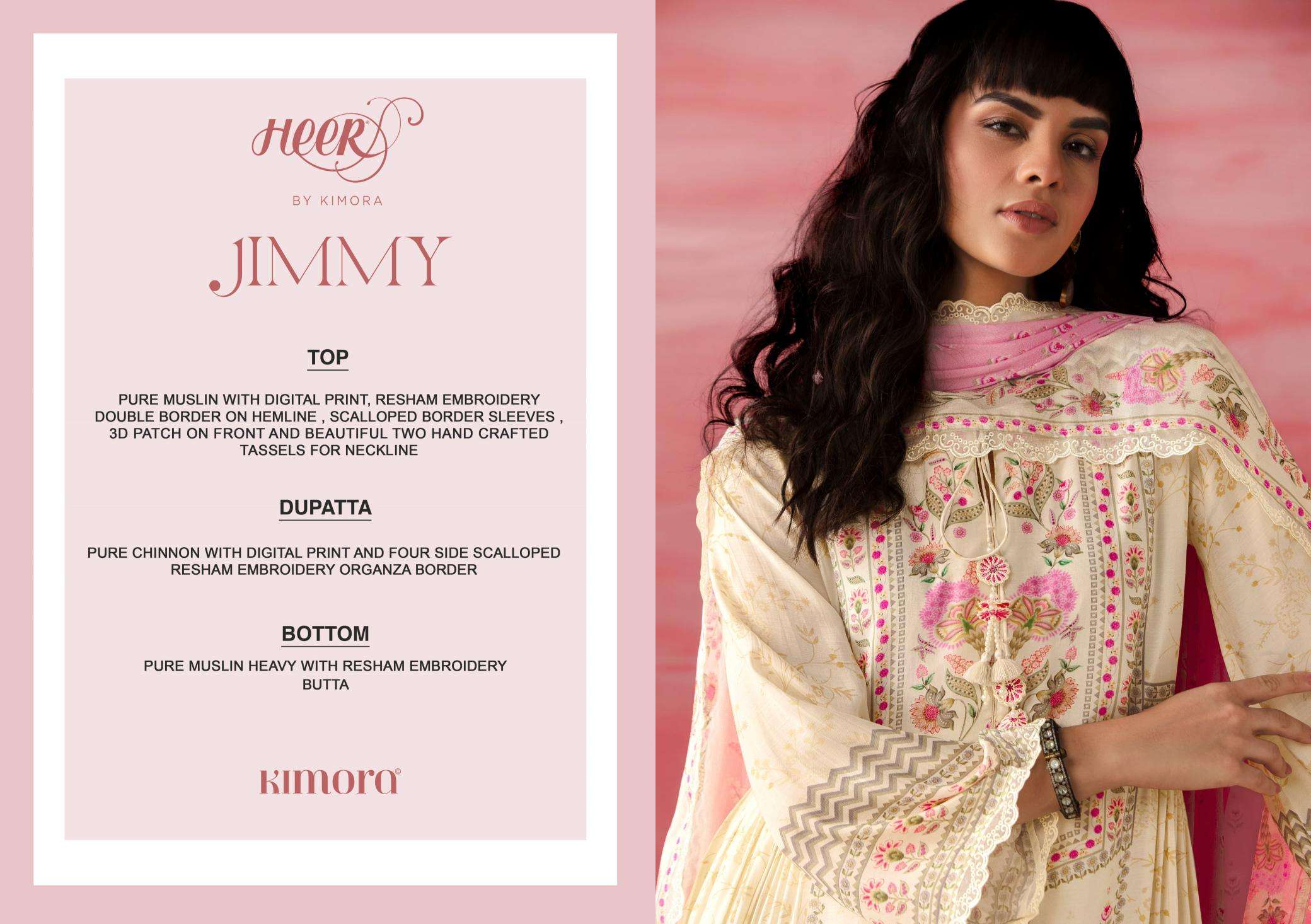 Kimora heer jimmy vol 207 Wholesale dress material suppliers in India