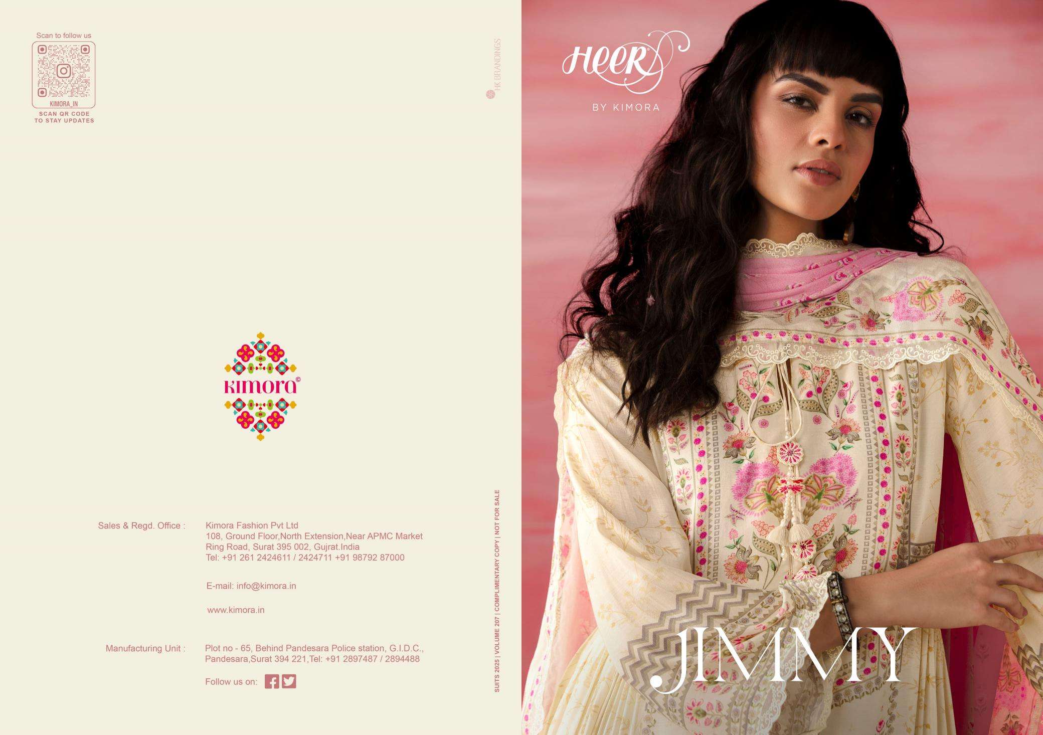 Kimora heer jimmy vol 207 Wholesale dress material suppliers in India