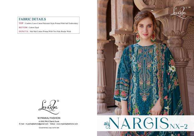 Levisha - make in india nargis nx vol-2  Mumbai textile market dress materials